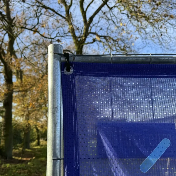Heras Fencing Banners - AirMesh Square Corner