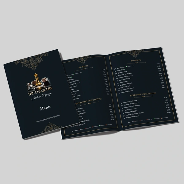  Laminated - Menu